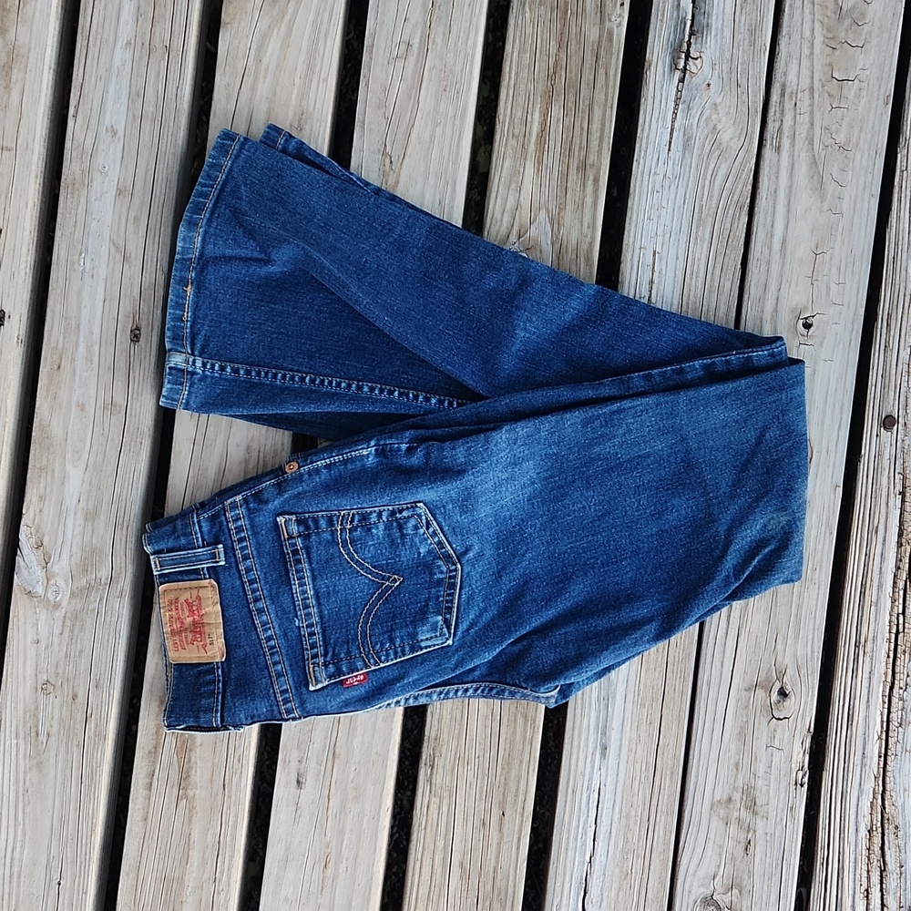 Levi Strauss & Co 517 Girls Size 12 Slim Flare Dark Wash Jeans Levi's